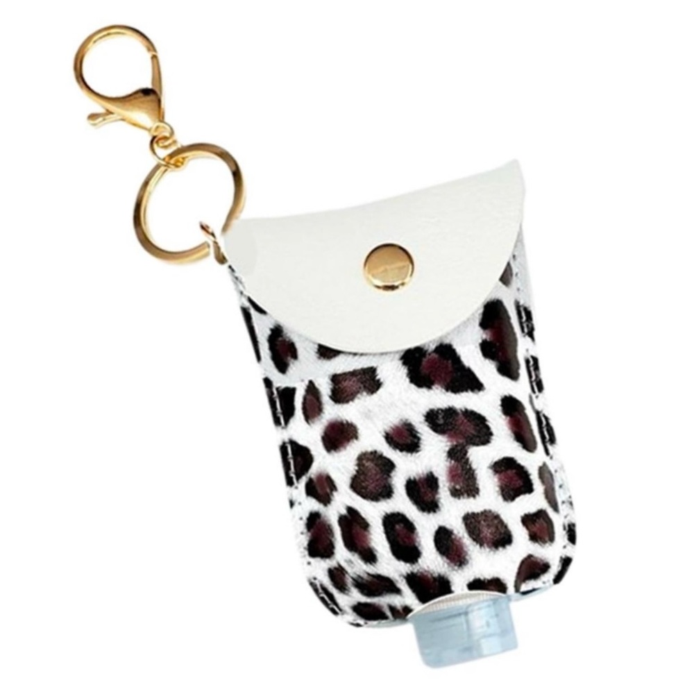 Mini Sanitizer Holders/KeyChains snow leopard print